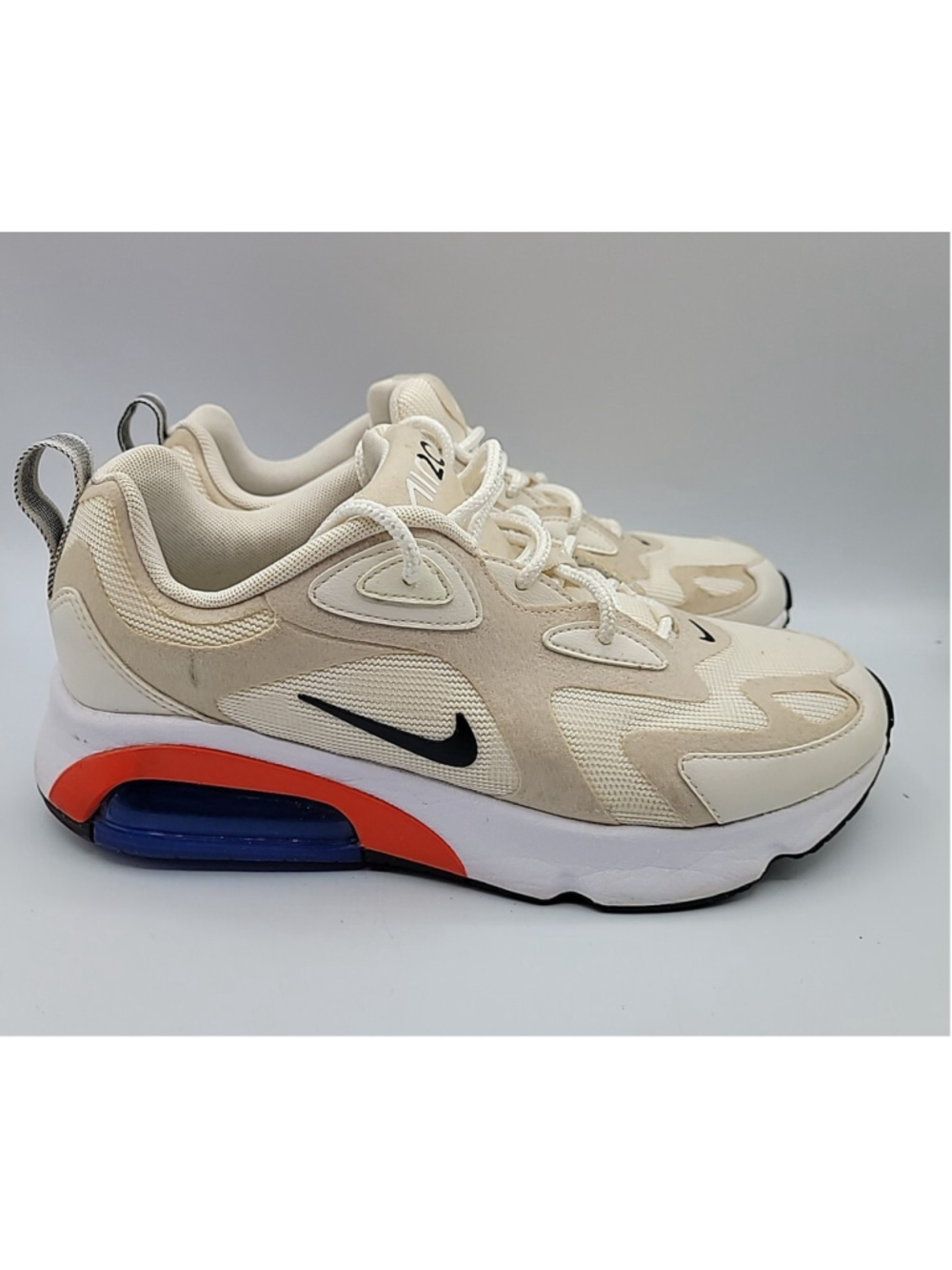 Nike Air Max 200 AT6175-100 Sail Desert Sand Phantom Black Women's Sz 8